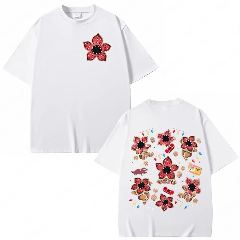 Eddie Munson The Demogorgon T-shirt Cannibal Flower Monster Graphic T Shirts Men Women Clothing Cotton Casual T-shirt