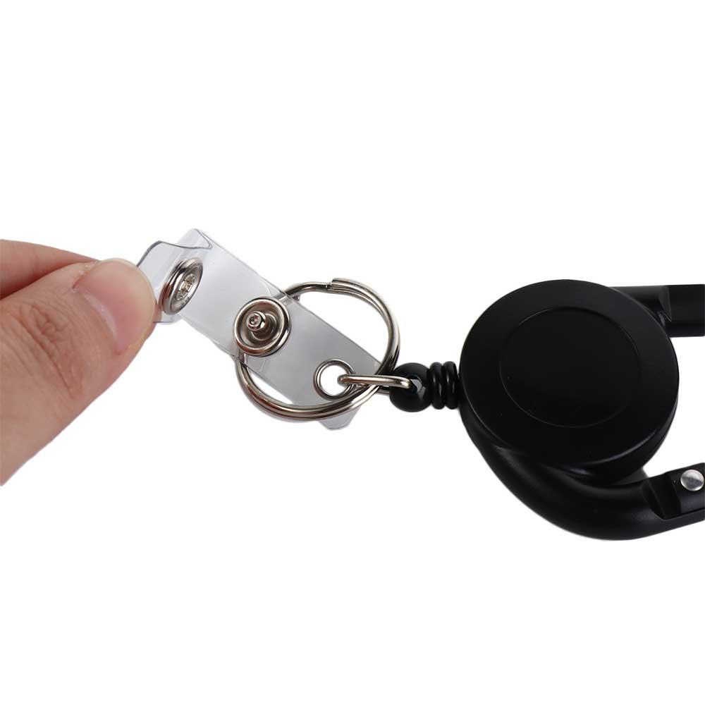 Color Telescopic Outdoor Anti Lost Easy Pull Buckle Carabiner Keychain Badge Reel Clip Badge Holder