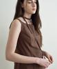 MAKE A TOAST Boat Neck Heartline Top Brown Mbfsto013Br