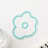 Acrylic Flower Coaster Heat-Resistant Scratch-resistant Cup Pads Non-Slip Cute Transparent Cup Mat for Kitchen Living Room Office