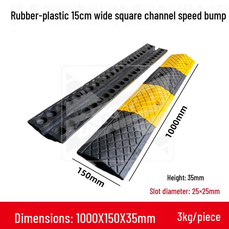 Cable Protection Raceway: Rubber & Plastic Speed Bump for Roads, Construction, and Indoor/Outdoor Use