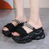 Fashion 8cm Beach Slides for Women Slippers Female Shoes Ladies Summer 2024 New Summer Flat Slipper Women Thick Bottom Women's Flip Flop
