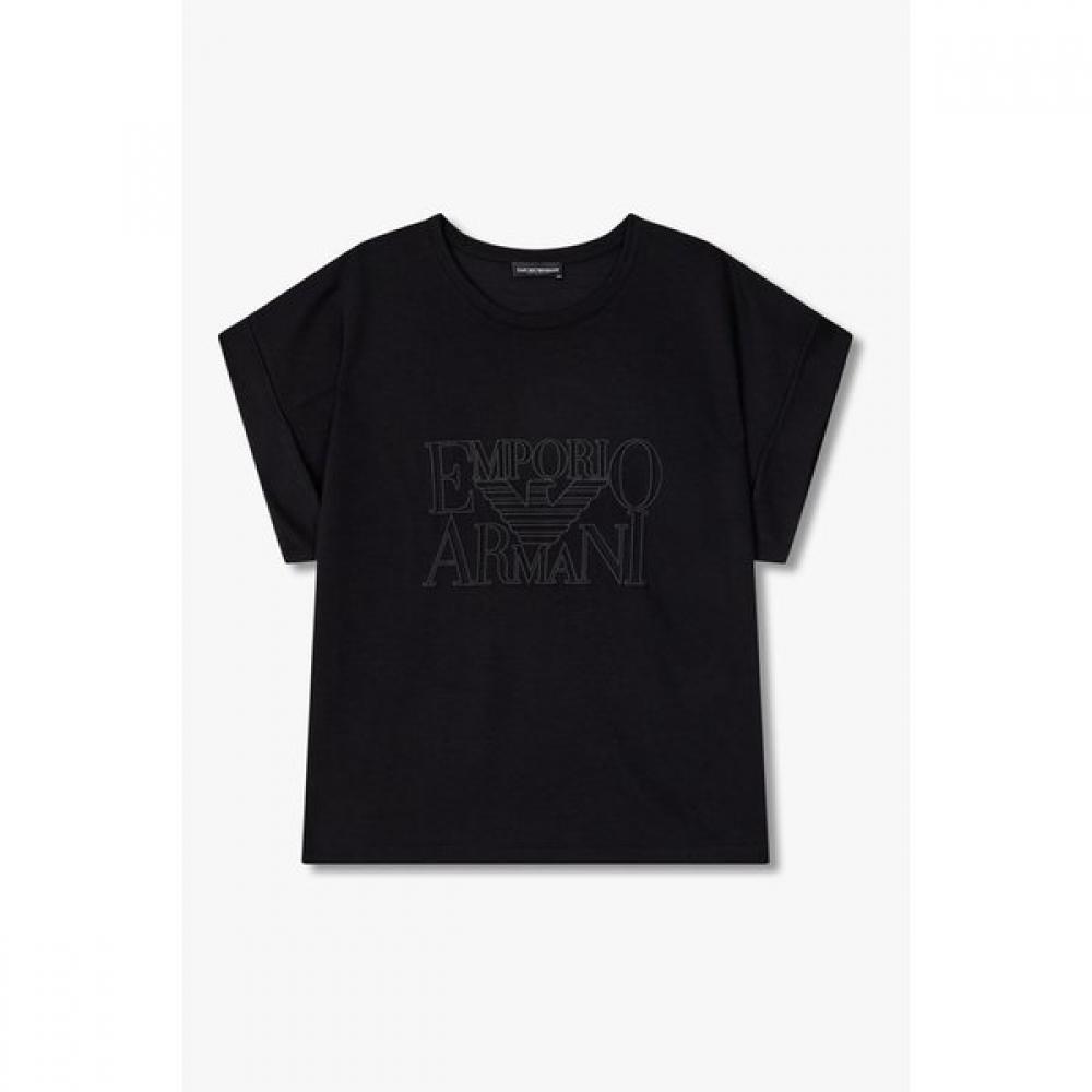 Emporio Armani Women Mesh Logo T shirT  0825134509 S(90)