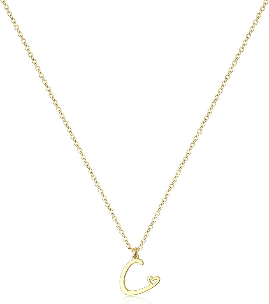 Tewiky raidės karoliai moterims - 14k paauksuoti subtilūs raidžių karoliai madingi mieli individualūs monogramos