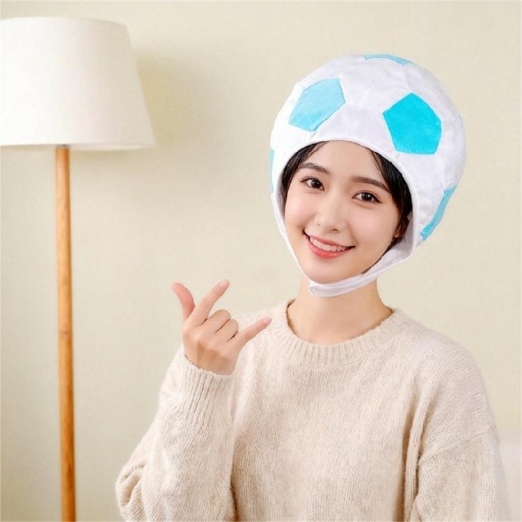 Soccer Themed Headgear Cap Comfortable Cotton Football Headpiece Washable For Adults Kids Sports Event Family Gathering