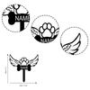 Custom Metal Angel Wing Garden Stake, Personalized Pet Memorial Grave Marker, Outdoor Lawn Decoration Weatherproof