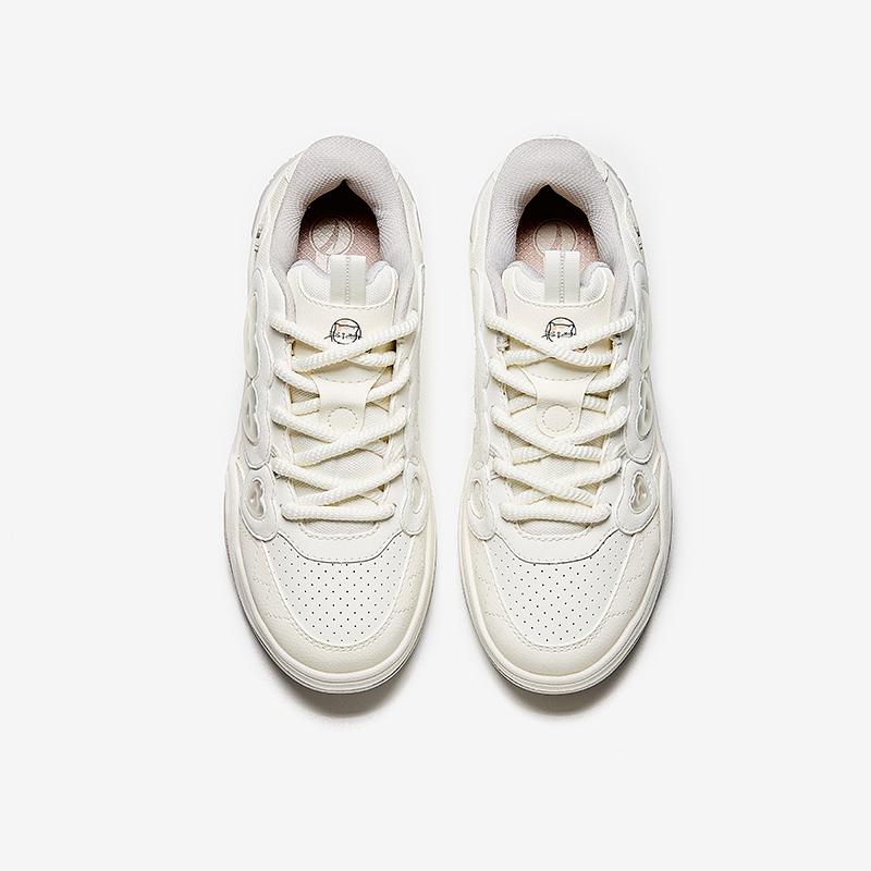 Anta Kids Comfortable Durable Breathable Lightweight Shock Absorbing Low Top Sneakers Men Sneakers White 322448009-1