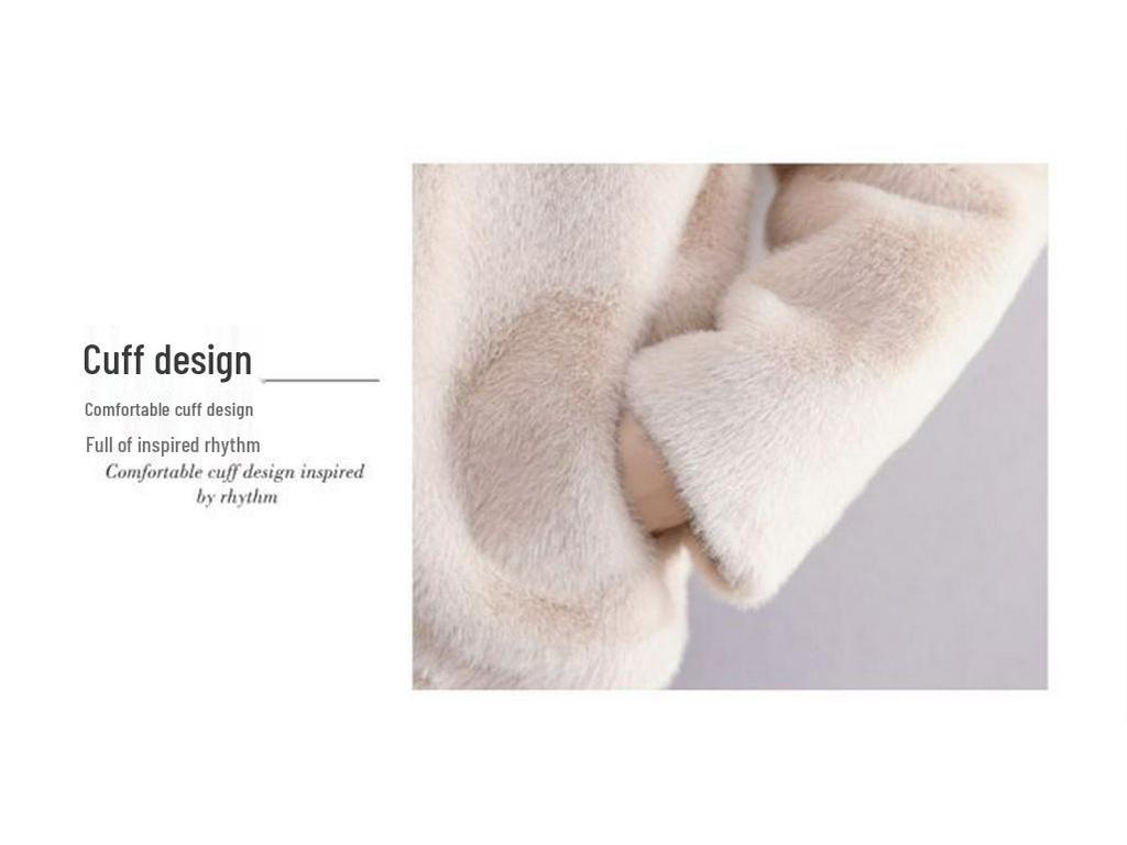 Women's Short Mink Velvet Coat - Autumn/Winter, Plus Size, Thick Fur Cardigan