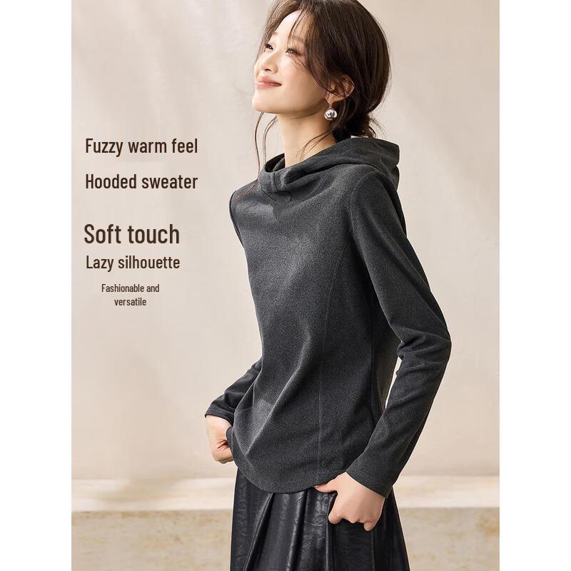 

MOHANYIMEI Women s Warm Fleece Lined Hooded Sweatshirt M