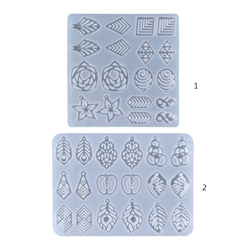 Leaves-shaped Earring Combination Earring Mold Epoxy Resin Jewelry Mold Resin Casting Pendant Mold Suitable