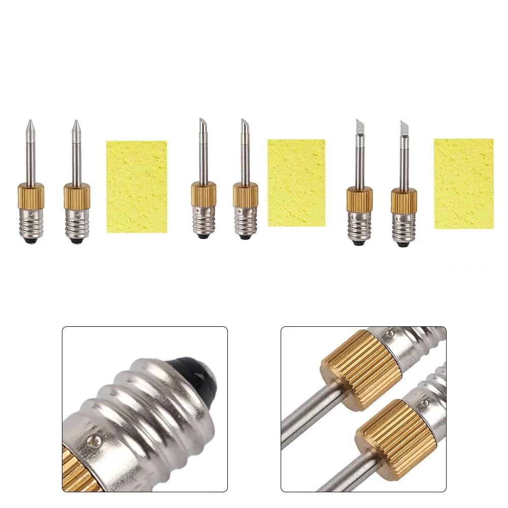 With Sponge Soldering Iron Tip Nozzle Wire Steel Welding Head 50 Mm Accessories B C K Type E10 Interface Power Tools