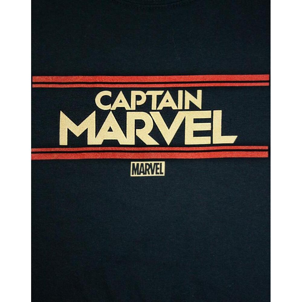 Captain Marvel Womens/Ladies Letters T-Shirt