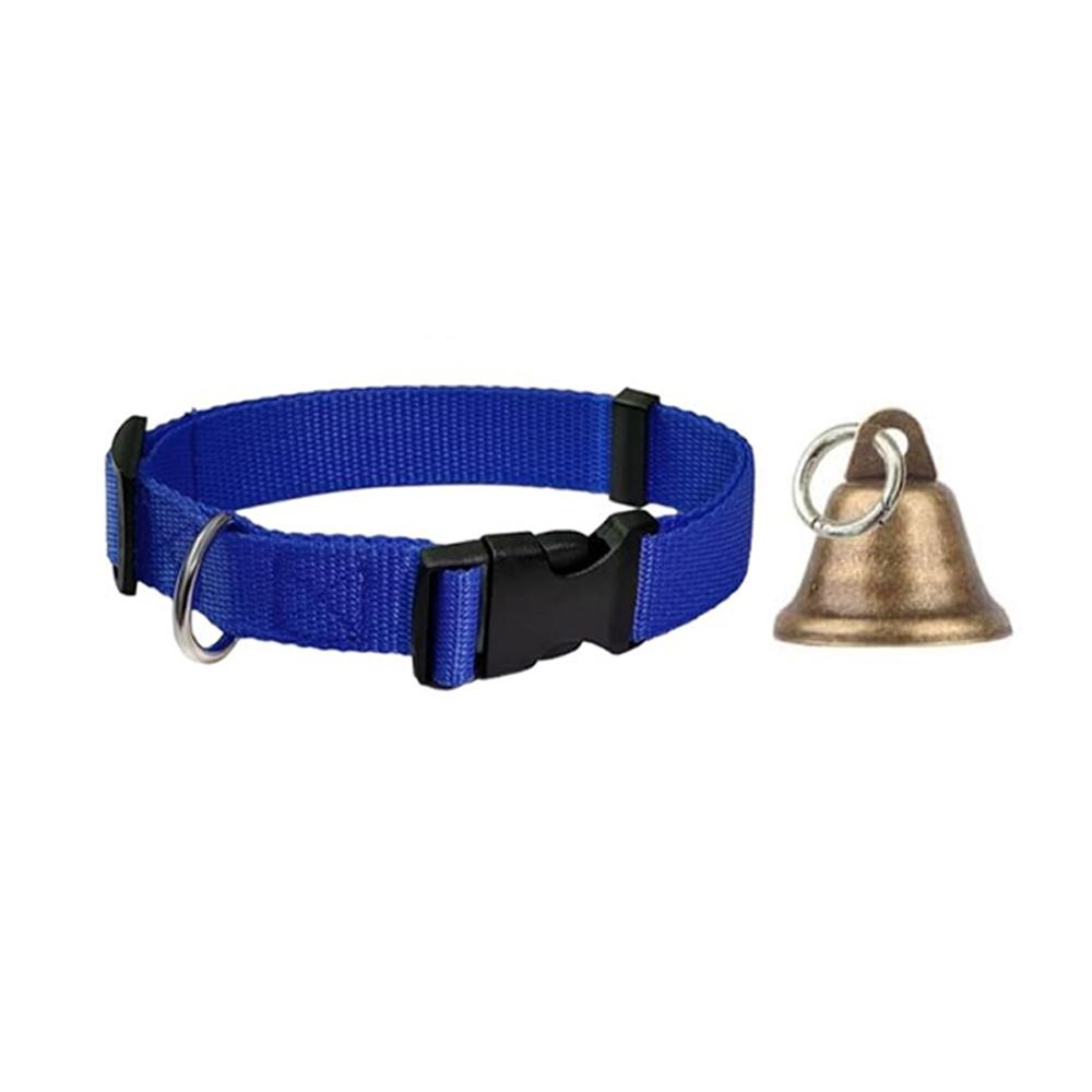 

1pc Goat Collars with Bells Horse Sheep Grazing Bells Adjustable Collar Pet Anti-Lost Loud Bell for Small Farm Animal Sheeps Cow синій