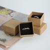 24pcs 4x4x3cm Ring Jewelry Kraft Box Brown Organizer Carton Cardboard Travel Jewelry Gift Packaging Box Case With Sponge Inside