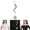 Elegant Alloy Pearl Sweater Necklace With Unique Geometric Design For Fashionable Women