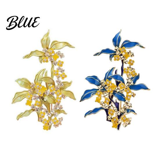 Detailed Craftsmanship Brooch Women Osmanthus Shape Retro Style Pin Suits