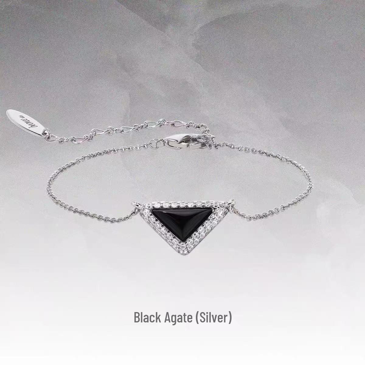 

Ожерелье из натурального камня треугольной формы с бриллиантами - Роскошное, изысканное и универсальное колье-цепочка для ключицы для создания высококлассного стиля.