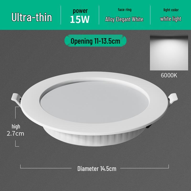 LED Einbaustrahler: 4-Zoll, 5-Zoll und 6-Zoll Optionen; 12, 15, & 18 Watt; Passt für 15 cm Öffnungen