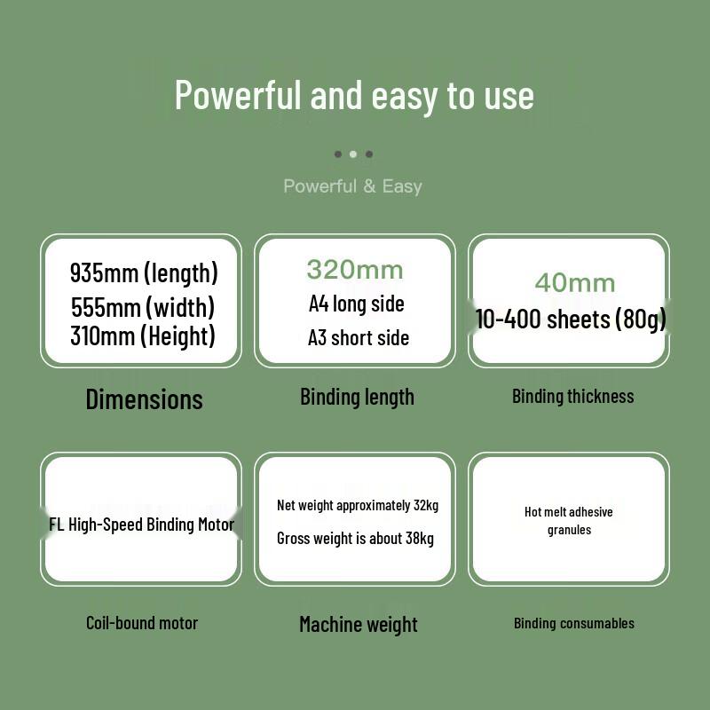 GEPAD Automatic Hot Melt Perfect Binding Machine JZ-40W CN plug (adapter included)