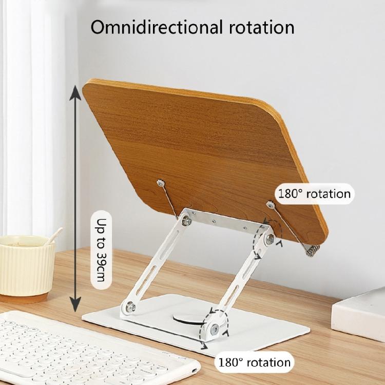 Wood Book Holder Bookstand with Page Paper Clip for Student Kid Textbook