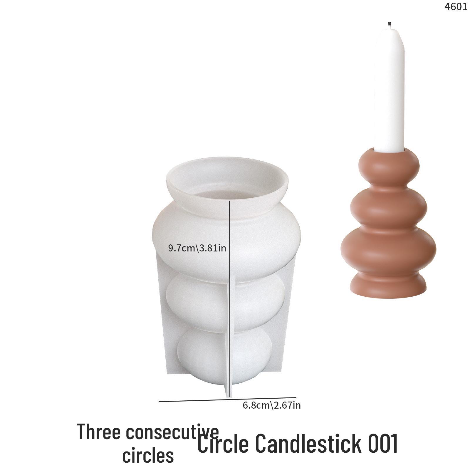 Poppy Style Stacked Ring Candle Holder Silicone Mold