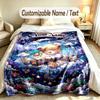 Bär Panda Thema Weiche Decke Personalisierter Benutzerdefinierter Name Text Druck Warme Decke Zuhause Sofa Schlafzimmer Dekor