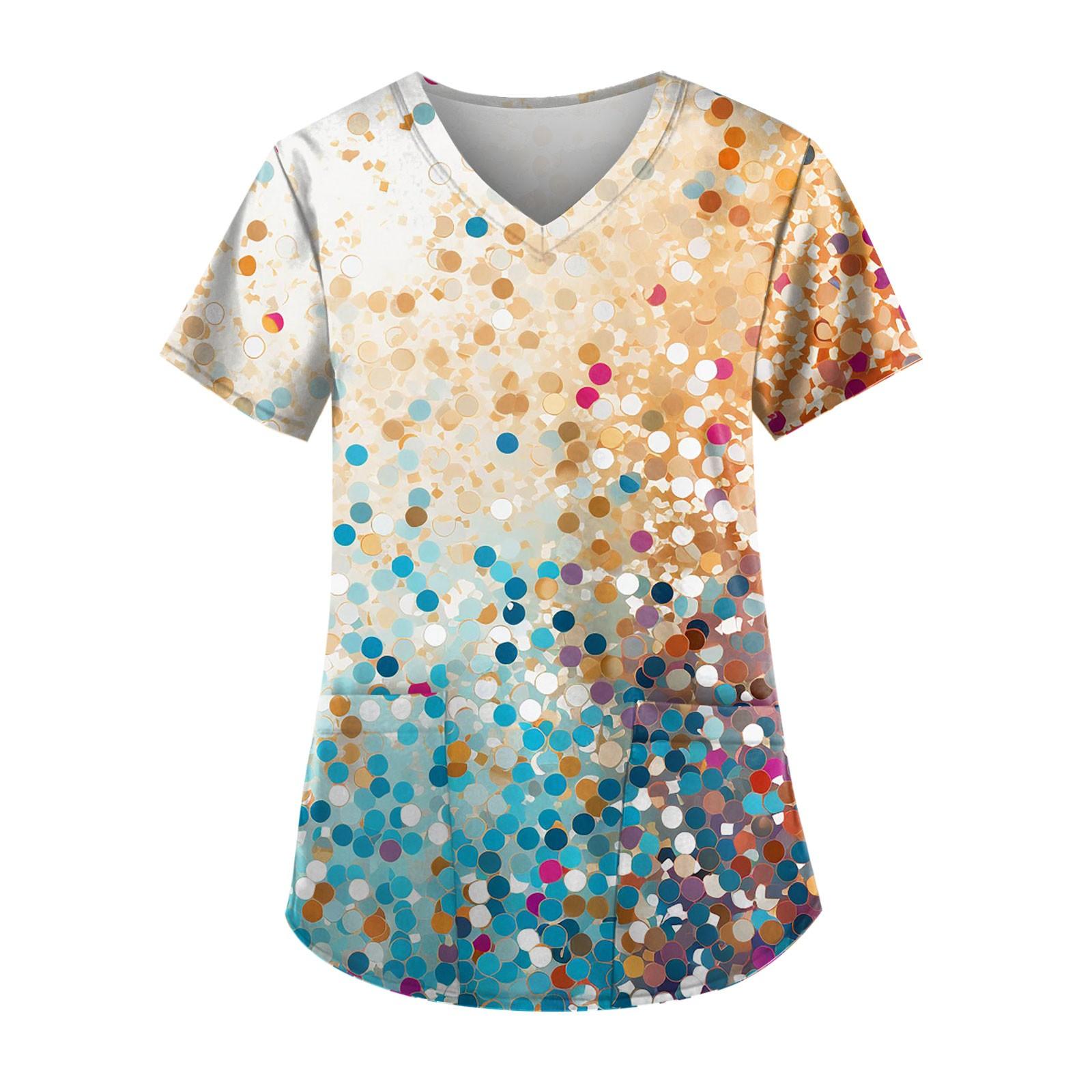 

Женский топ-карман с струящимся золотым принтом и имитацией пайеток XXXXL