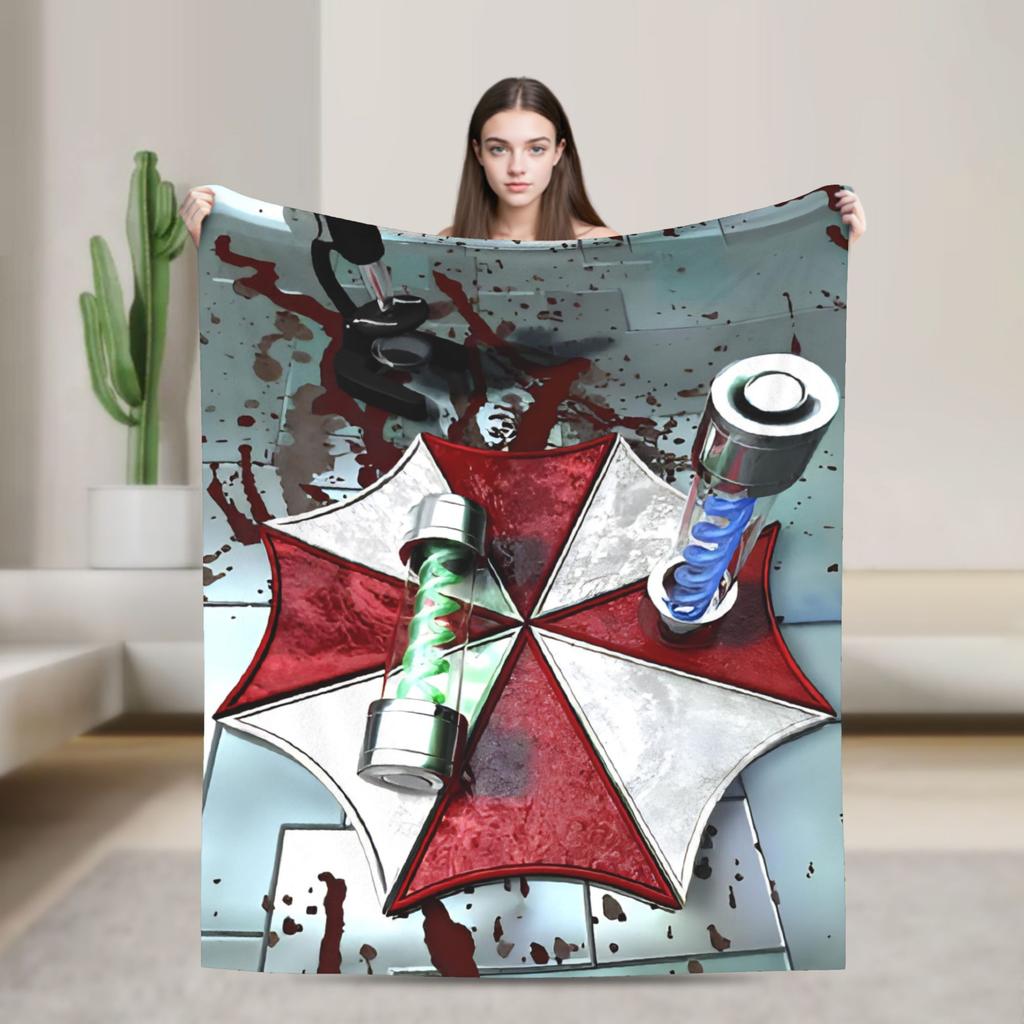 Resident Business Umbrella Corps Eviled Blankets Flannel Awesome Warm Throw Blankets for Bedspread Decoration