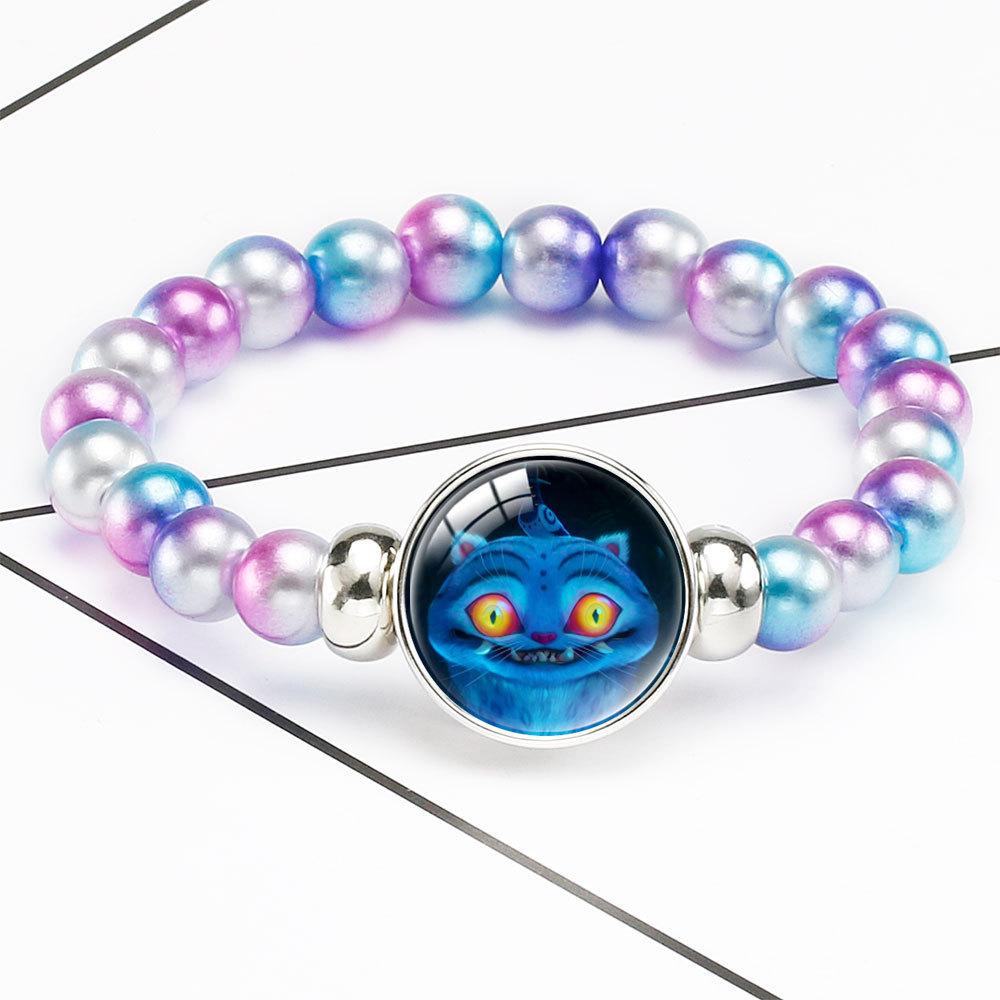 Gradual Change Beaded Bracelet Rumi Zoey Mira Embedded Crystal Bracelet Hidden Buckle Removable Elastic Jewelry