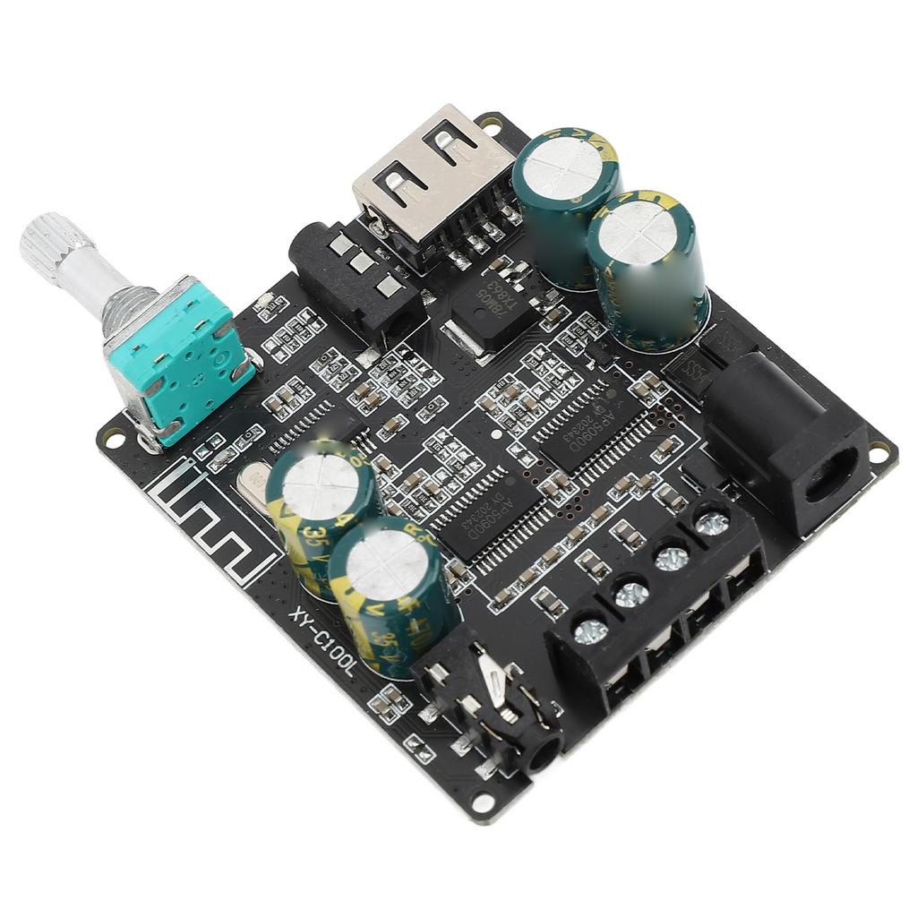 XY C100L Stereo Bluetooth Digital Amplifier Board Dual Channel Infinite Tone Adjustment MP3 Decoding USB External Sound