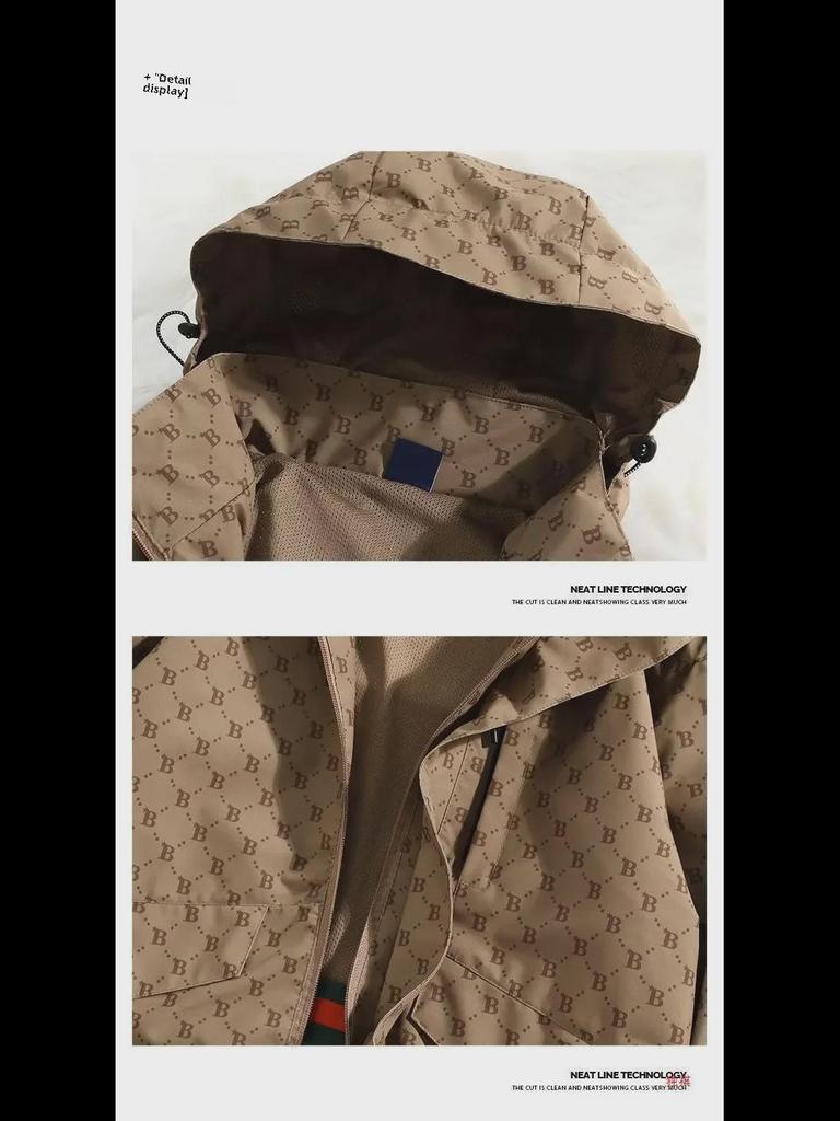 2023 Herren Frühlingstrend Windbreaker: B-Buchstabendesign für junge Paare