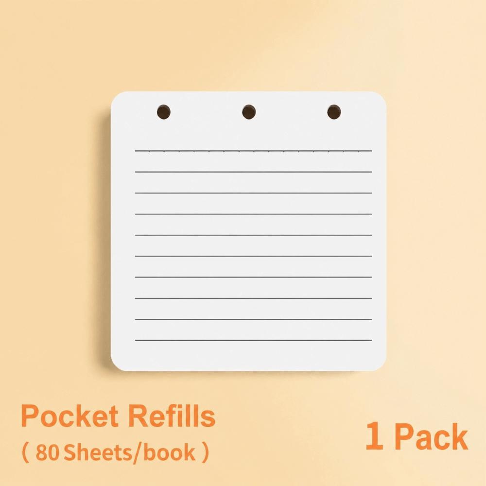 A7 Pocket Notebook PU Leather Mini Journal Durable Loose-leaf Notebook  Travel