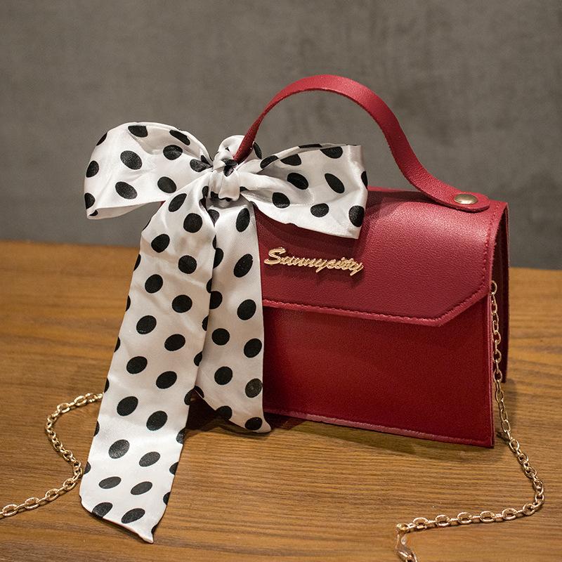 Scarf Handbag Small Bag for Women Korean Style Women's Crossbody Bag