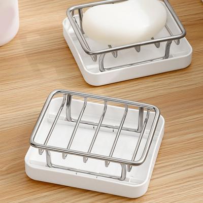 Portable Soap Holder For Sink Countertop Travel Sponge Dish Tray  Stainless  Bathroom Kitchen Organizer