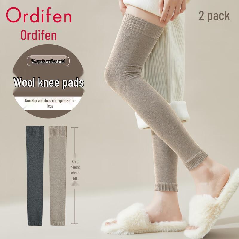 Audifen Women s Thick Autumn/Winter Wool Blend Leg Warmers One Size