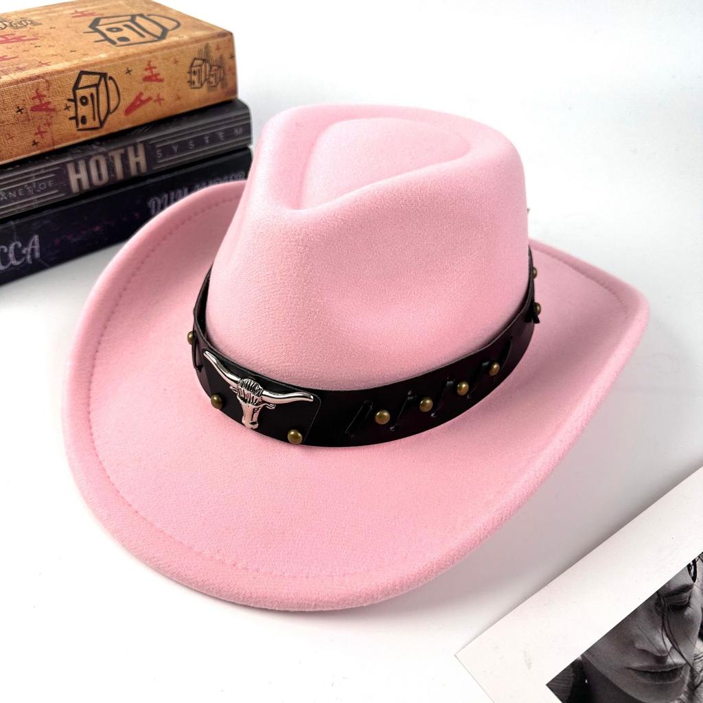 Cowboy Hat Western Cowboy Top Hat Tibetan Jazz Hat Travel Shade Big Brim Rolled Brim Hat