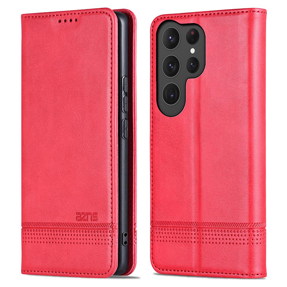 For Samsung Galaxy S25 Ultra Case Cowhide Texture PU Leather Wallet Phone Cover