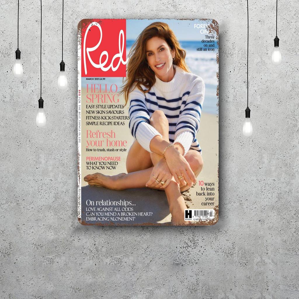 cindy crawford Vintage Metal Tin Signs Posters Decor Retro Metal Plaque Wall Art Decor for Garage Bar