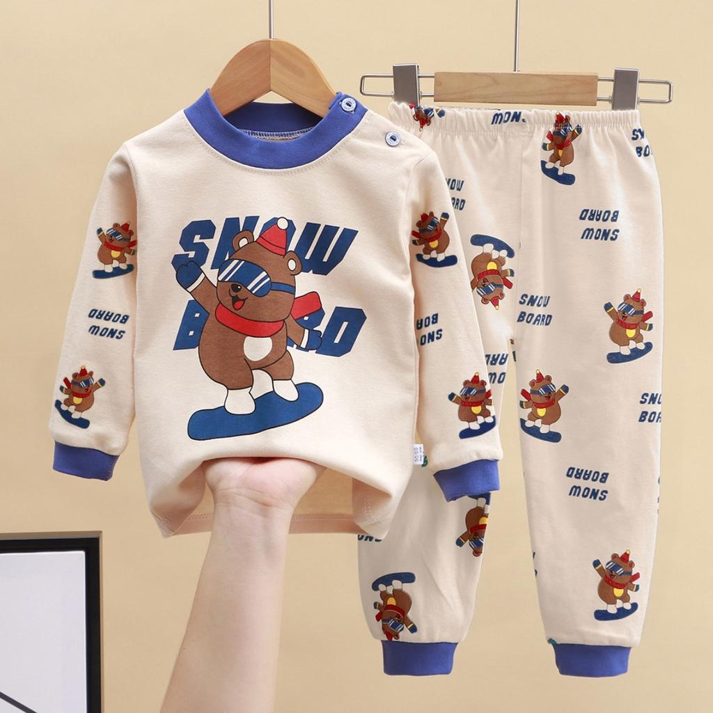 Zestaw bielizny dziecięcej, Czysta bawełna, Piżama chłopięca, Odzież damska, Ubrania jesienne, Spodnie jesienne, Odzież dziecięca