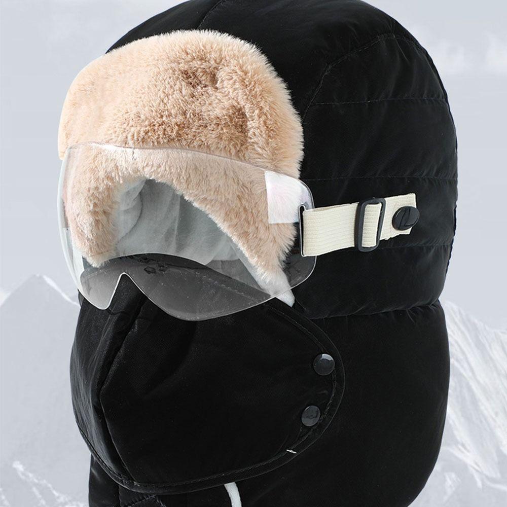 Anti Fog Goggle Winter Goggles Mask Hat Windproof Warm Ski Hat Fashion Riding Lei Feng Hat  Hiking