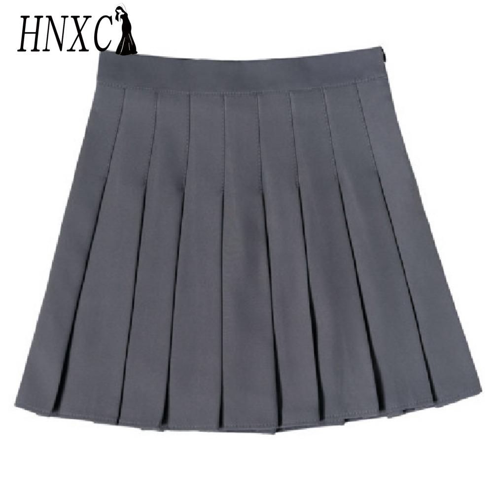 HNXC Fustă de vară de primăvară pentru femei, modă casual, culoare solidă, cu imprimeu