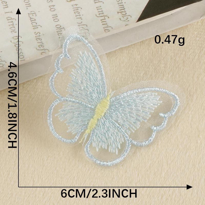 Patch Ricamato a Farfalla: Etichetta in tessuto trasparente e accessorio per gioielli