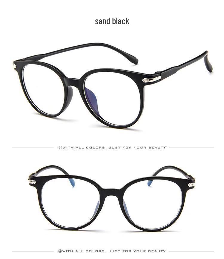 Unisex Anti-Blue Light Korean-Style Trendy Large Face Glasses Frame for Myopia глянцевой черной рамки