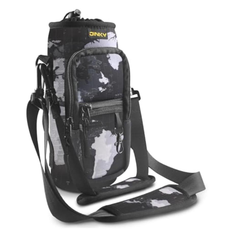

Water Bottle Carrier Bag with Adjustable Shoulder Strap - Neoprene Pouch Sleeve for Hiking Camping and Fishing - Compatible wit United States
