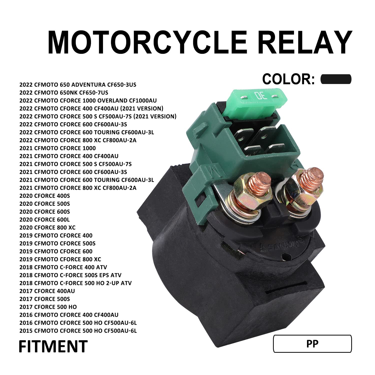 

JFG RACING Starter Relay Solenoid for CFORCE 400 500S 600 800 1000 650NK 650Adventura ATV Motorcycle