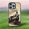 Vintage Classic Steam Train Railway Phone Case For iPhone 17,16,15,14,13,12,11,Pro,Max,Plus,E,Air,Mini Anti Fall Black  Bumper