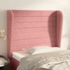 Vidaxl Wingback Headboard, Pink, 103X23X118/128 Cm, Velvet