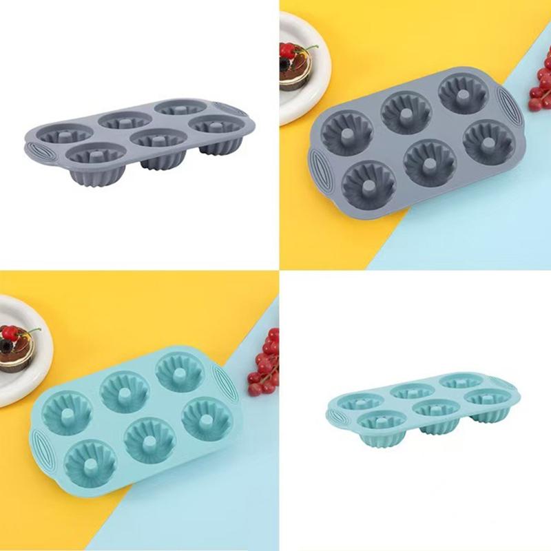 Cake Mold Food Grade Silicone Donut Cake Mold Non-Stick Easy Release Baking Mold for Muffins Cupcakes Kitchen Cooking Accessory