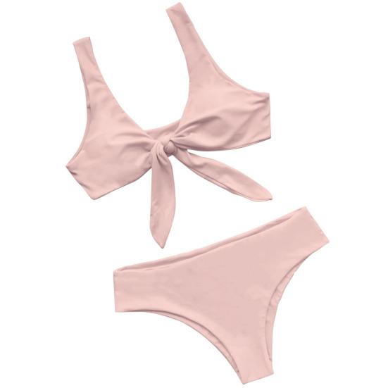 Attractive Swimwear Set Charming Padded Stretchy Push Up Swimwear Set for Water Activity