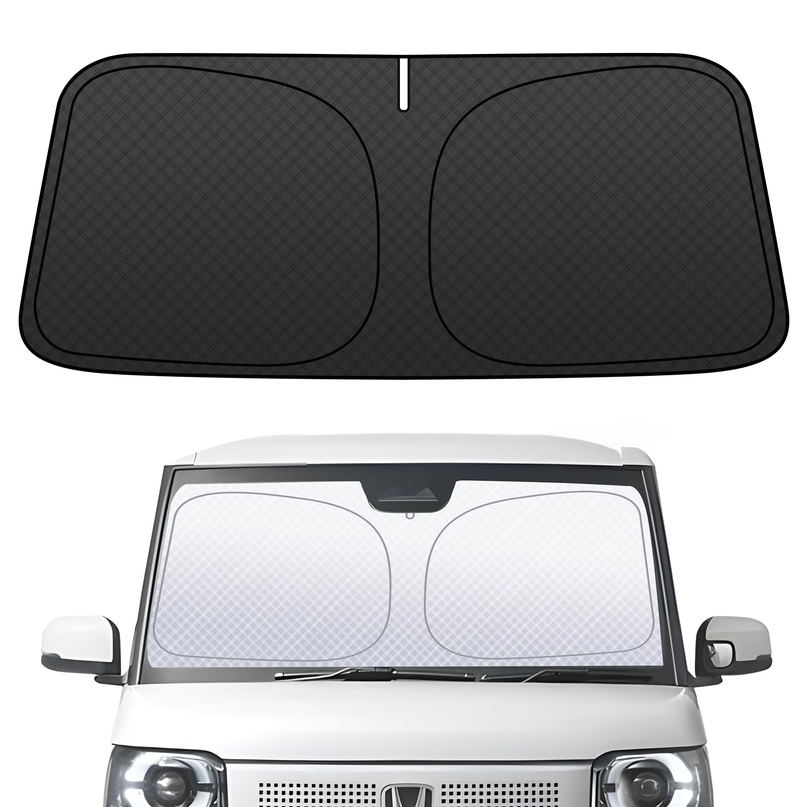 

исключительно для BLUESEATEC Honda JF3 JF4 Серии 2-го поколения Защита от солнца на лобовое стекло Автомобильная солнцезащитная шторка Солнцезащитный экран Защита от УФ-лучей Конструкция Блэкаут чёрный